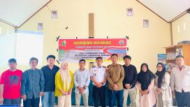 Pj. Kades Tamerod'o Utara Syamsumarlin, Foto Bersama Ketua BPD, Pendamping Desa, bersama Pengurus Koperasi Mera Putih usai Musdes Khusus Rabu 7 Mei 2025 di Aula Kanteo Desa. 