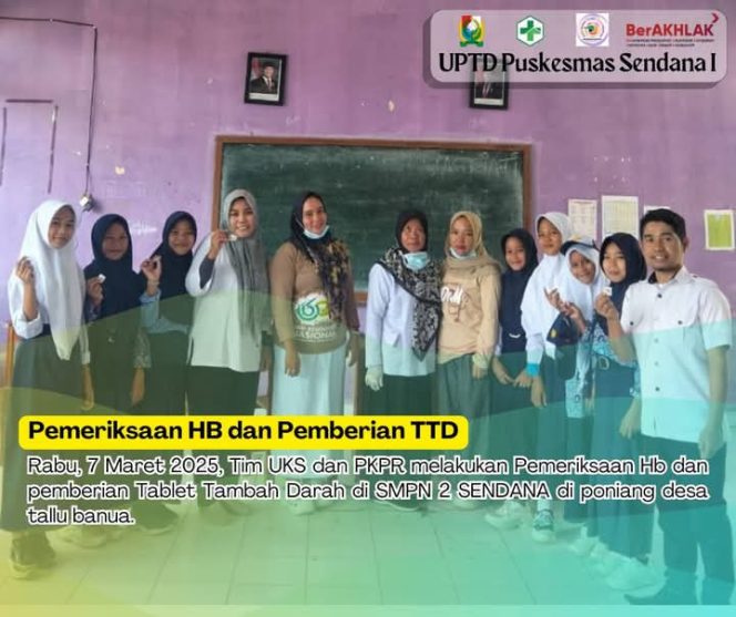 
					DISTRIBUSI TABLET TAMBAH DARAH BAGI REMAJA PUTRI DI SEKOLAH