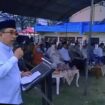Bupati Majene, Dr. H. Andi Achmad Syukri  Tamalele, SE.MM Memberikan Sambutan Pada Penempatan Jemaaa Haji Koloter 10 Kab. Majene. Dengan Penuh Rasa Syukur dan Bahagia. Rabu 18 Juni 2025