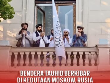 Bendara Taliban Afganistan Berkibar Di Negara Rusia. 