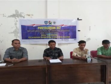 Pj. Kades Tinambung Ahmad Saihu, SE Gelar Musyawara Penyerahan BLT Tahap II 2025.