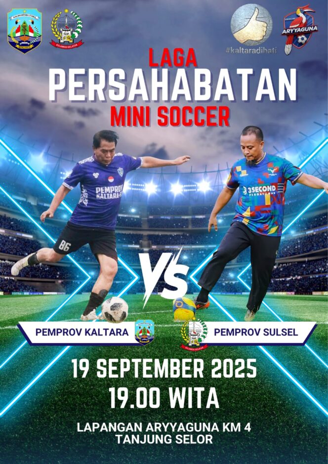 
					Pemprov Sulsel Kunker Ke Kaltara,Malam Ini Lakukan Pertandingan Persahabatan Mini Soccer di Tanjung Selor