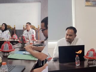 Wakil Bupati Majene,Dr.Andi Rita Mariani, Bersama Kepala BKAD Kasman Kabil di Acara Audit Asaet Daerah. 