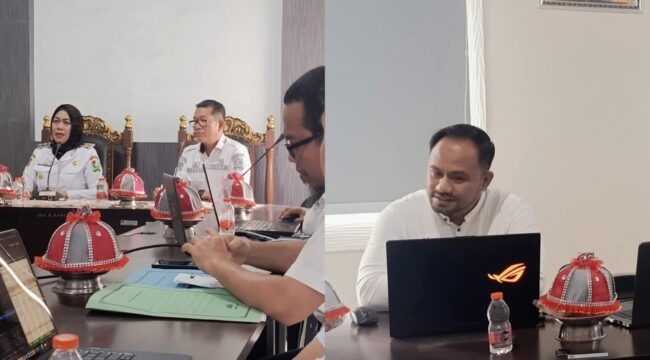 Wakil Bupati Majene,Dr.Andi Rita Mariani, Bersama Kepala BKAD Kasman Kabil di Acara Audit Asaet Daerah. 